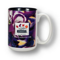 White with Cobalt Blue Interior 2-Tone Grande Mug - 15 oz.